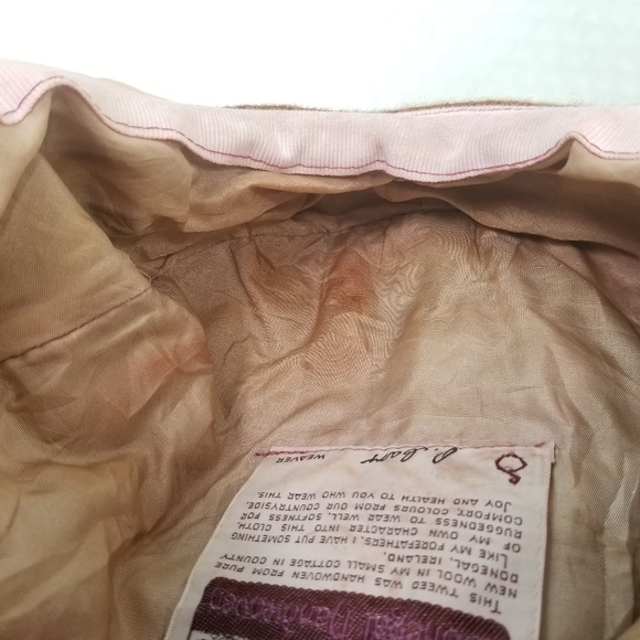 SOLD Vintage Irish Donegal handwoven tweed flat cap - Picture 12 of 15